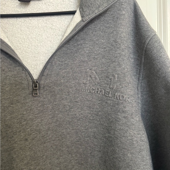 Michael Kors Men's Charcoal Zip-Up Sweater - Picture 4 of 7